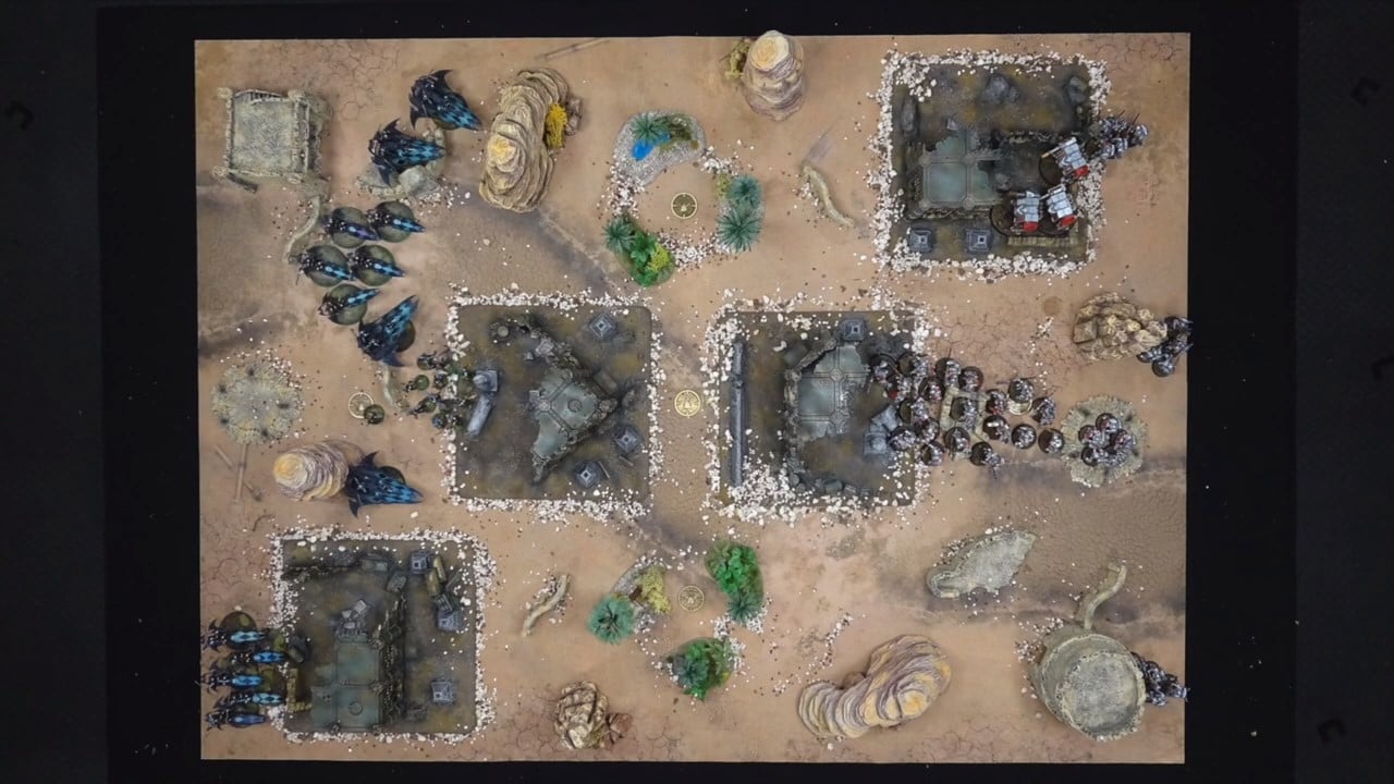 gamemat.eu, badlands terrain set, desert houses pre-painted terrain set, Sand of times battle mat