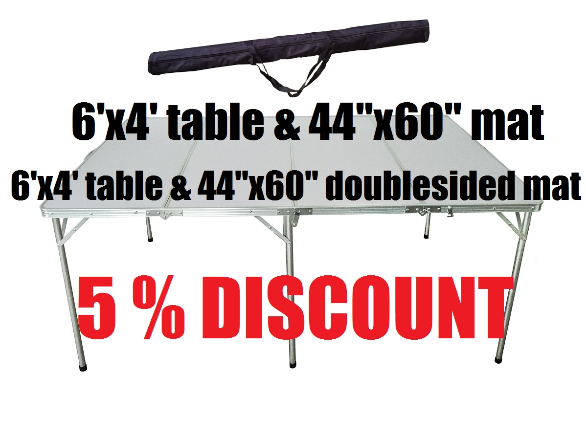 6’x4′ and 44”x60” folding and portable Gaming Tables in stock now ! Shipping worldwide !