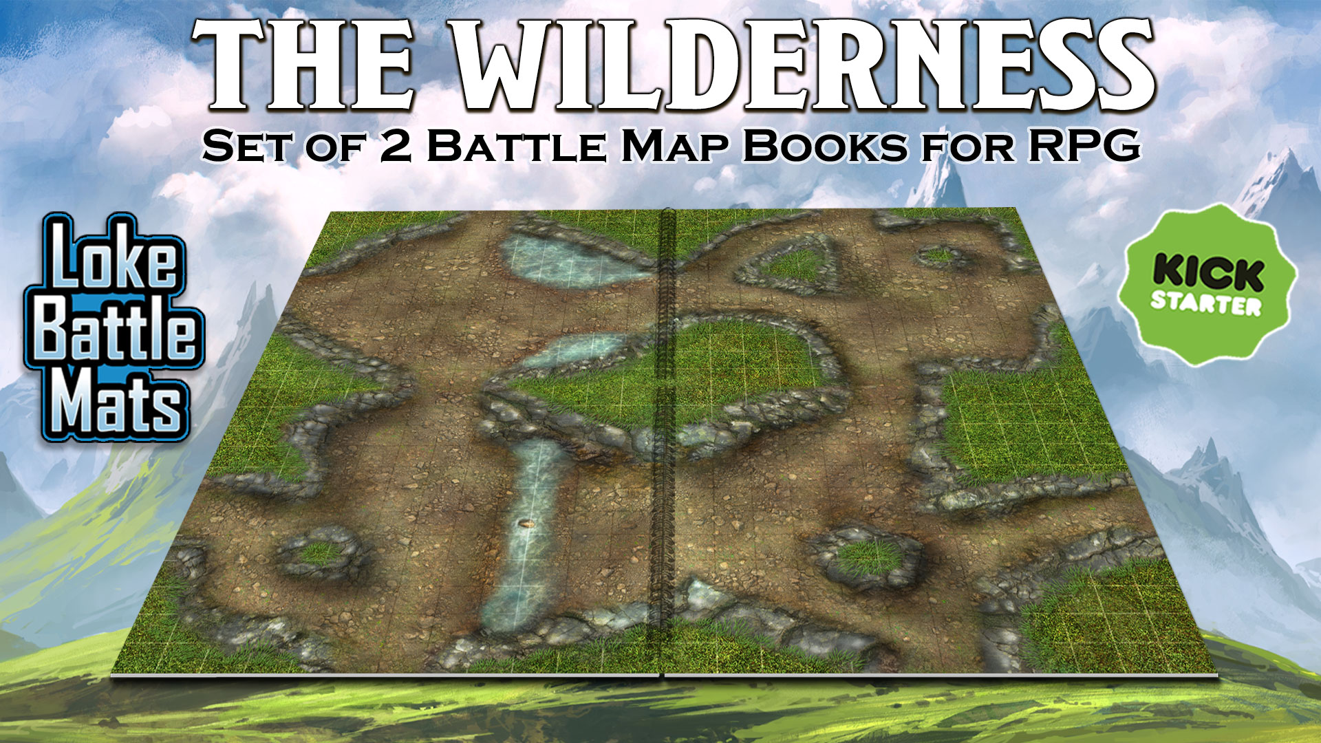 The Terrain Set - 2 RPG battle map books with scenery decals by Loke Battle  Mats — Kickstarter