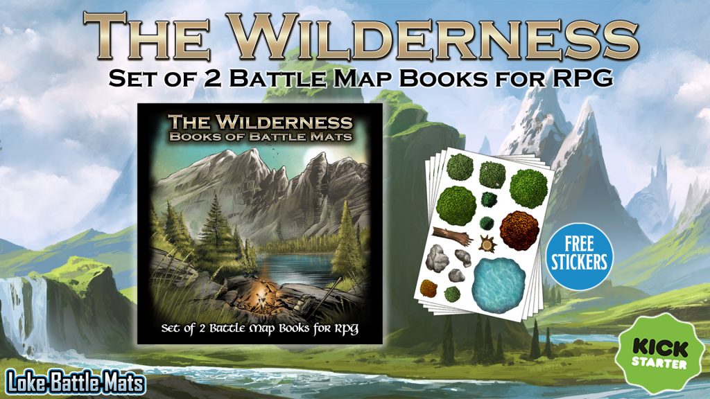 The Terrain Set - 2 RPG battle map books with scenery decals by Loke Battle  Mats — Kickstarter