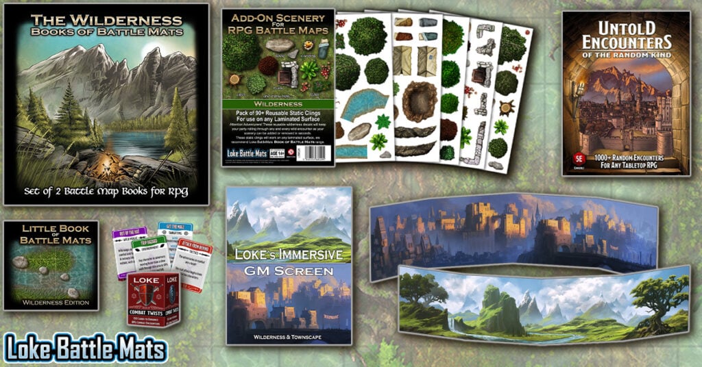 The Wilderness Books of Battle Mats is the perfect map set for your wild Adventures!