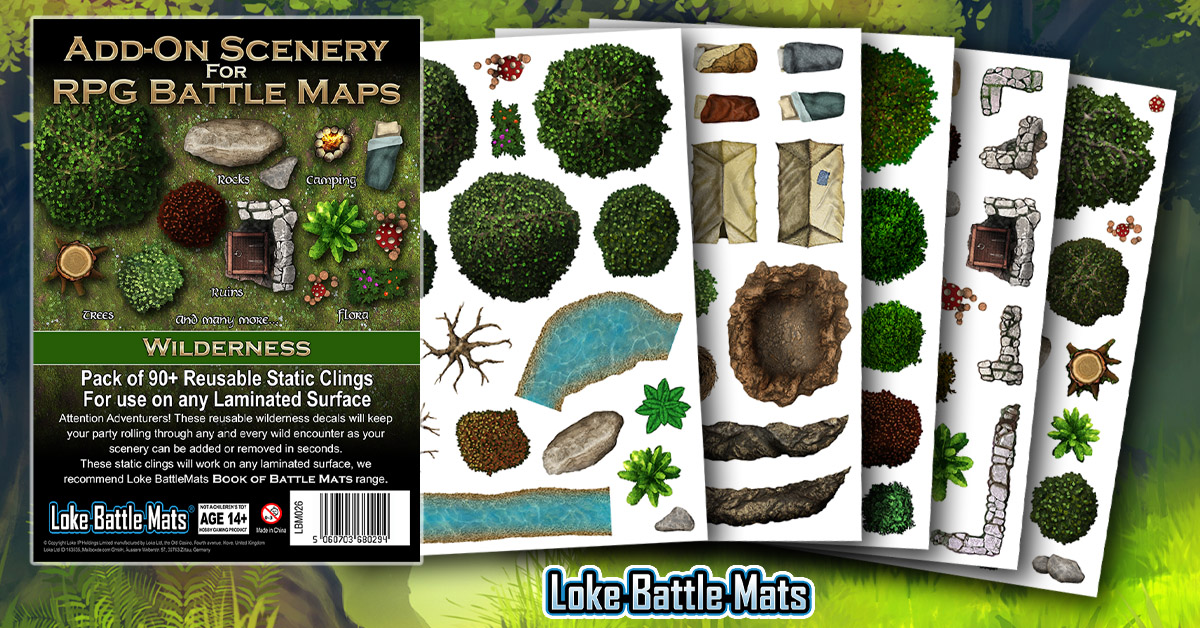 Product Review: Loke Battle Mats Add-On Scenery Dungeon Decals – Dice Monkey