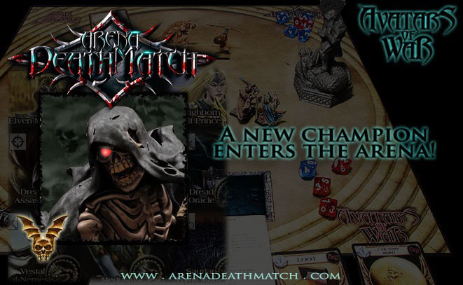 Arena Deathmatch: new Avatar Game Card and 2 new miniatures for Tabletop Simulator