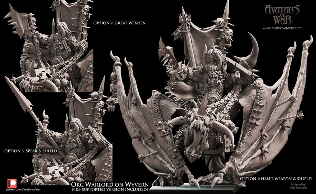 New AoW Orc models now on Patreon and Kickstarter