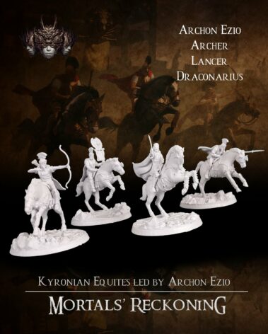 Cerberus Studios releases new Cavalry minis – Kyronian Equites led by Archon Ezio