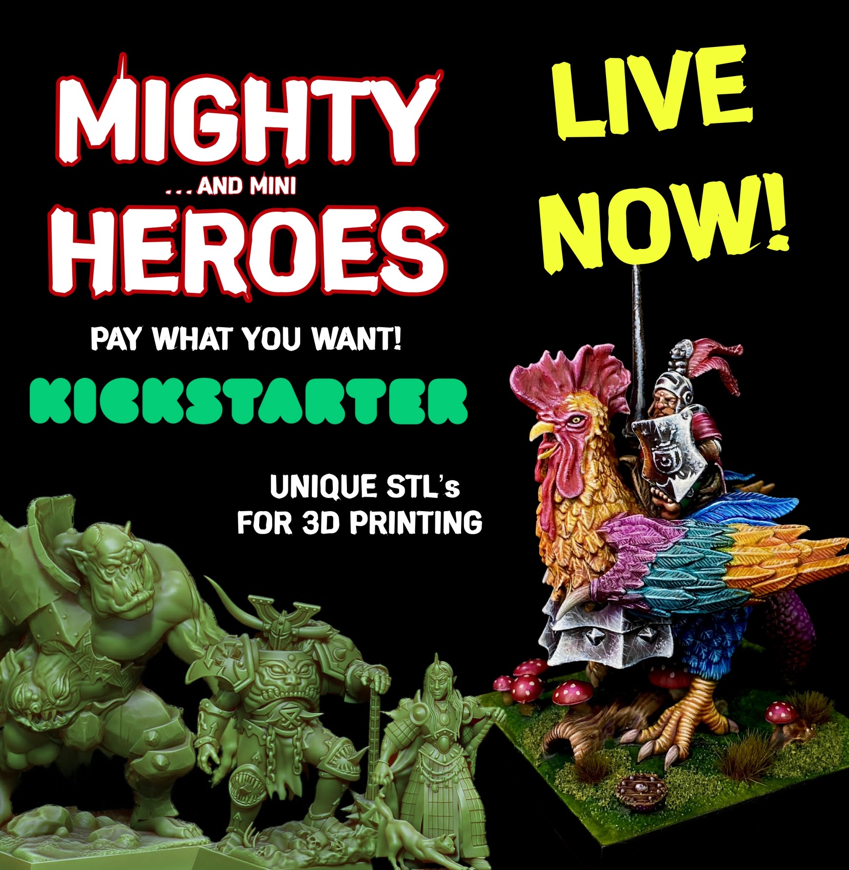 Kickstarter promotion for fantasy miniatures