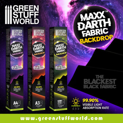 Ultra Black Maxx Darth photo backdrops for miniature photography enthusiast
