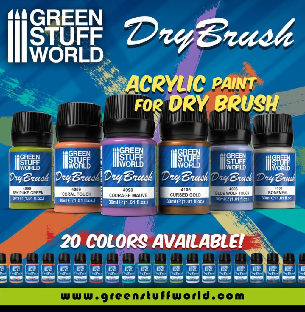 New Release: Dry brush paints by Green Stuff World