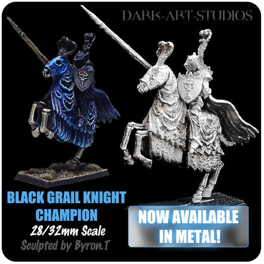 Metal Cast Black Grail Knight Champion 💀