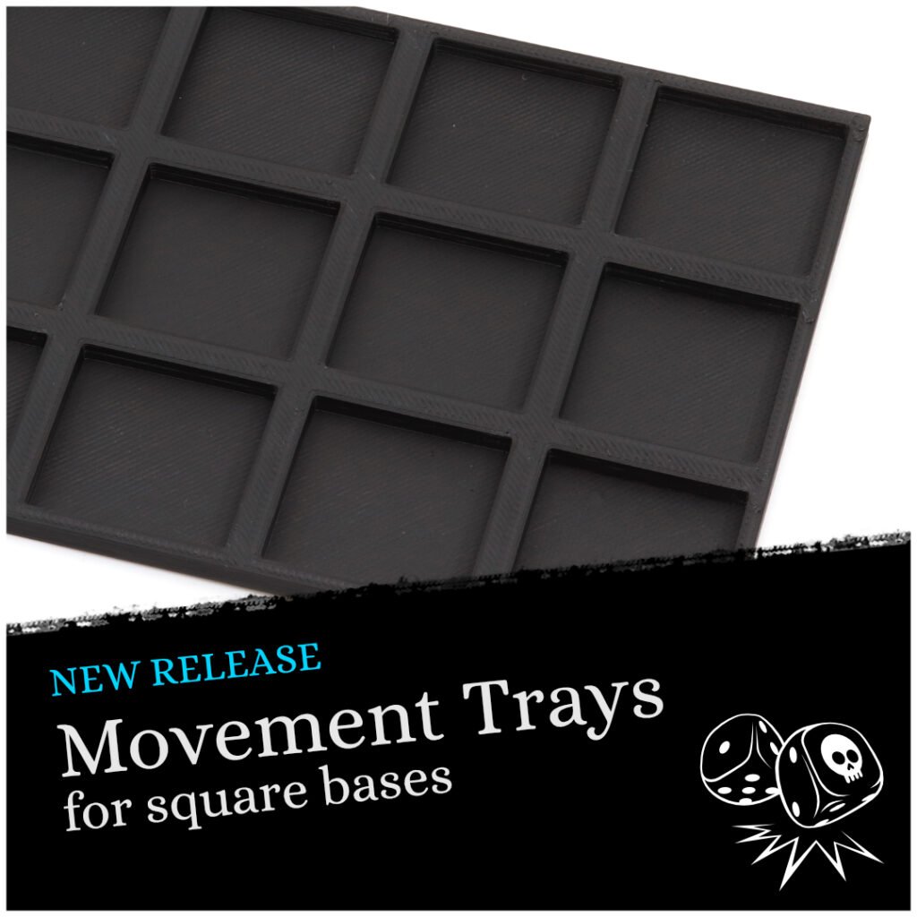 Movement Trays and Converters for square bases