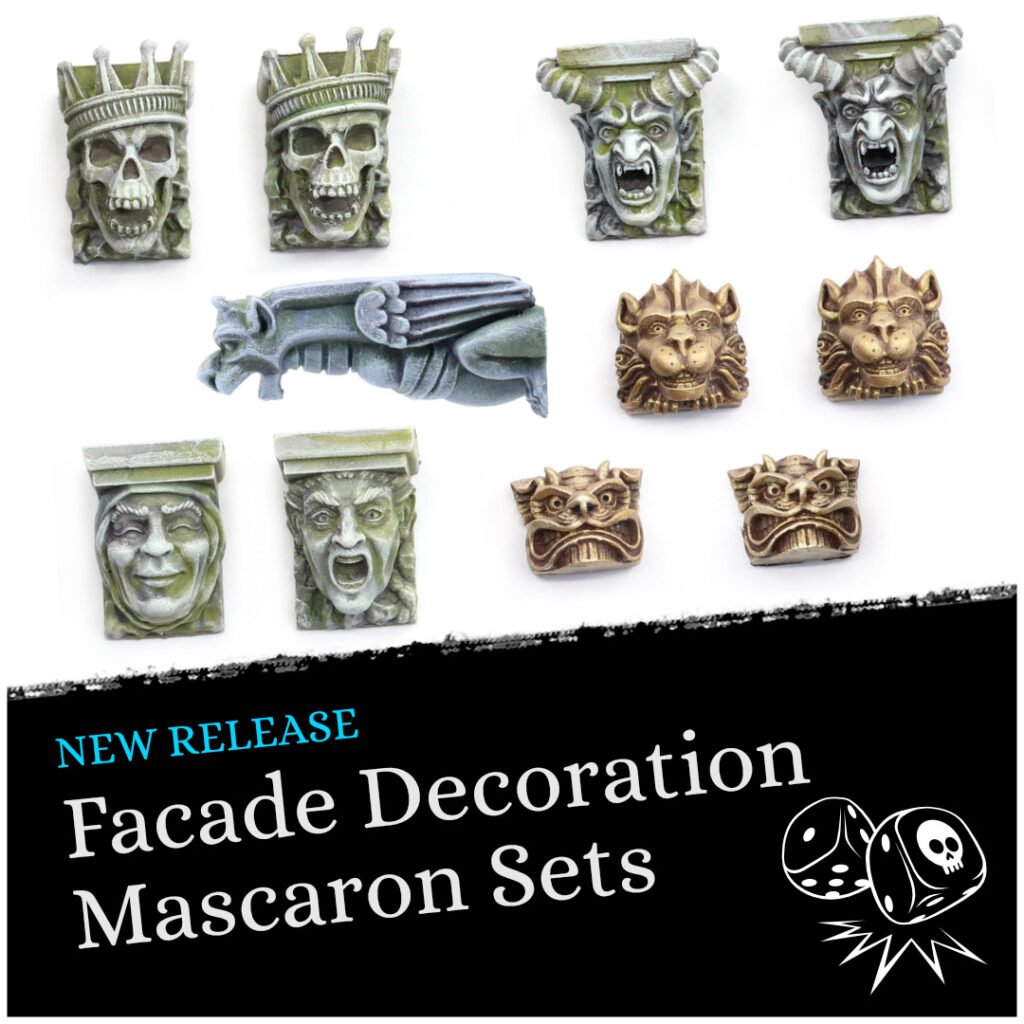 Mascaron decoration sets – Now available