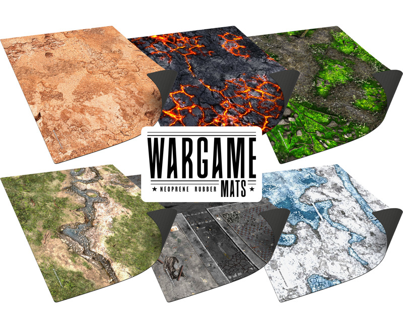 New range of neoprene wargaming mats by GSW
